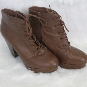 Brown Platform Bootie